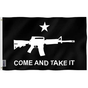 Banderas de carabina Anley Fly Breeze 3x5 pies M-4 Gonzales Come and Take It bandera M4 - Imagen 1 de 6