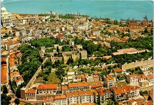 Aerial View of Saint George Castle and Old City, Lisbon, Portugal Postcard - Picture 1 of 2