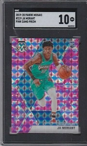 2019-20 Panini Mosaic Pink Camo JA MORANT SGC 10 GEM MINT Rookie Of The Year - Picture 1 of 2