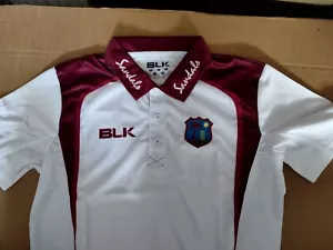 Poloshirt West Indies Cricket Media, weiß/kastanienbraun 2020 offiziell - Bild 1 von 7