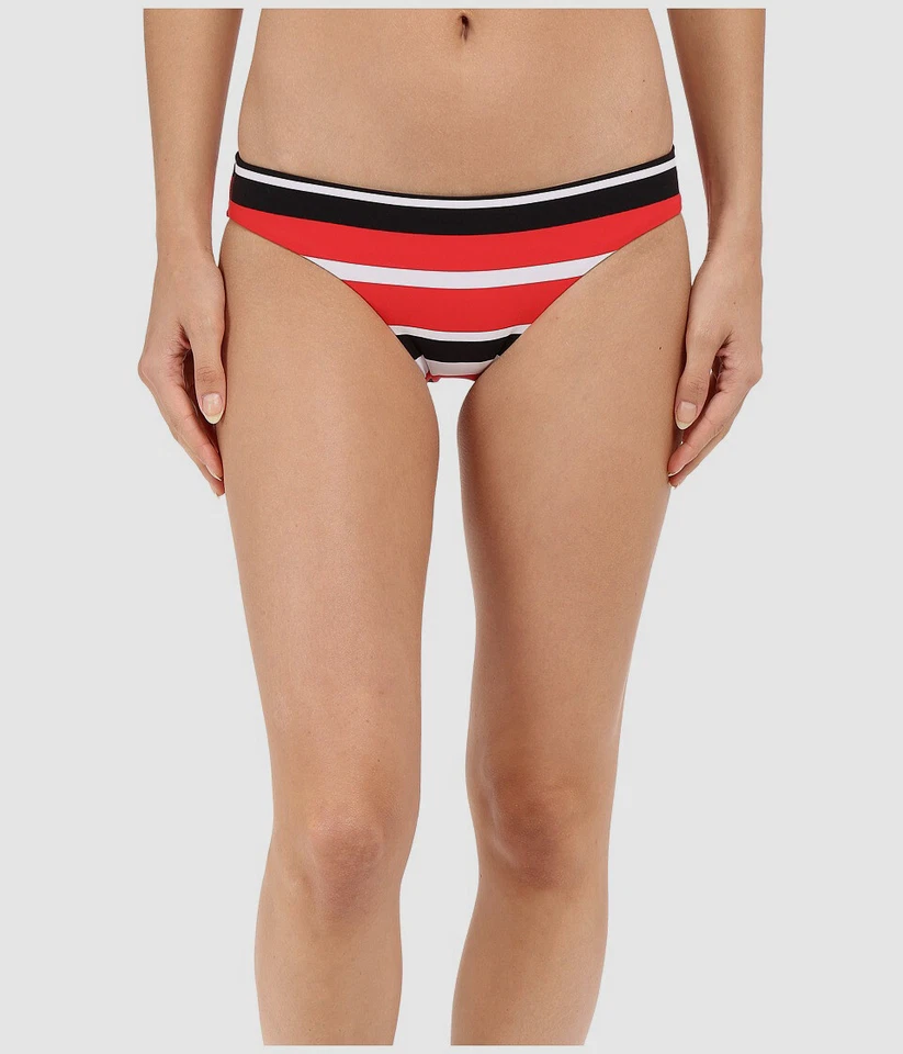 $65 Seafolly Mujer Rojo Rayas Hipster Bikini Parte Inferior Traje de Baño EE. UU. Talla 12 Foto 1 de 1