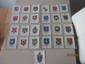 WD & HO Wills Arms of Universities 1923 Full Set of 25 large cards in sleeves