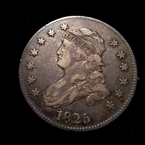 1825/3 over 23 B-2 Capped Bust Silver Quarter Dollar XF 25c Cent Eagle RARE Cover