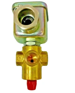 Parker Lucifer 132T2901 3/2  Solenoid Valve 1/4" 230V AC  with Manual Operator - Picture 1 of 3