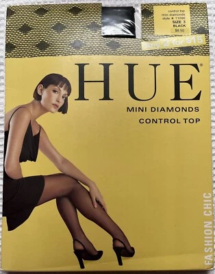 Pantimedias negras HUE Mini Diamond Control Top #11096 TALLA 3 Foto 1 de 4