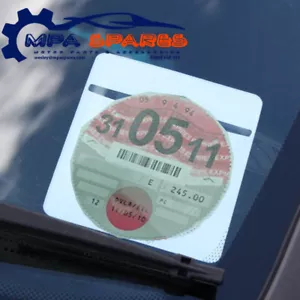 SINGLE PLAIN WHITE CAR PARKING PERMIT TAX DISC HOLDER LICENSE HOLDER - Picture 1 of 1