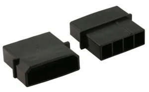 10 50 100 pcs Male Molex Power Connector Black + 4 Male Molex Pins UK MacroMods - Picture 1 of 2