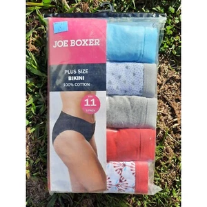 Womens Plus Size Underwear Joe Boxer Bikini Panties 100% Cotton 5 pack size 11 - Picture 1 of 2