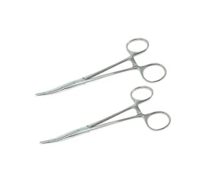 2 Pcs Premium Crile Hemostat Locking Forceps 5.5" Curved Surgical Instrument - Picture 1 of 2