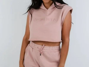 NWT New Arminta Watts Crop Muscle Tank Rose Size Large - Picture 1 of 5