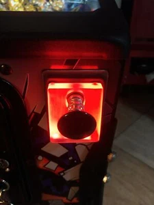 Cubierta de placa de caña de tirador iluminada ROJA para máquina de pinball ROLLERGAMES LED mod - Imagen 1 de 12