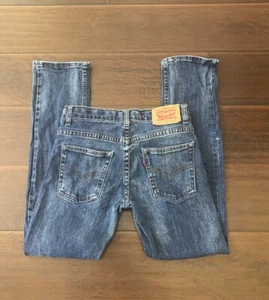 Levi's 511 Slim Youth Blue Denim Jeans Size 14 Reg W27 x L27 Adjustable Waist - Picture 1 of 7