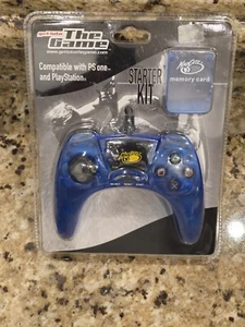 PlayStation 1 PS1 Mad Catz Clear Blue Digital Controller,Memory Card  Starter  - Picture 1 of 4