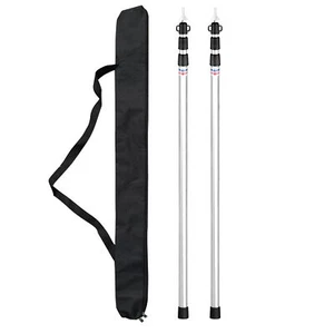 2 Stück 3m Aluminium Zeltstangen Ersatz Teleskop Plane Stangen Camping Zeltstange - Bild 1 von 11