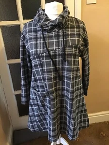 Grey check dress one size 10-16 - Picture 1 of 3