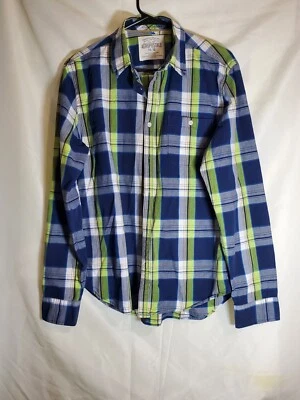 Camisa de vestir Aéropostale manga larga abotonada talla mediana a cuadros multicolor  Foto 1 de 4