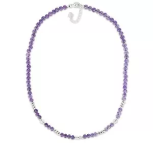Cadena esférica amatista con plata de ley 46/42 cm - Imagen 1 de 1