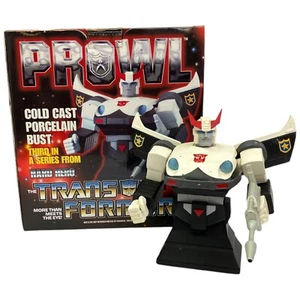 Transformers Prowl Bust Cold Cast Porcelain With Box & Insert 2002 Hasbro Used - Picture 1 of 6