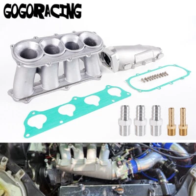 Ultra Street Intake Manifold for Honda K-Series K20A K20A2 K20Z1 K24A1 - Silver - Image 1 of 4