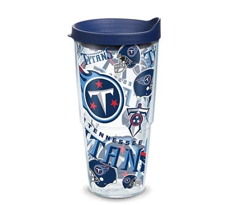 TENNESSEE TITANS, 24oz DOUBLE WALL,  TUMBLER FROM TERVIS  WITH LID INCLUDED Cover