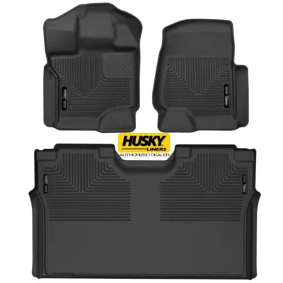 HUSKY X-Act Contour Floor Mats Front Back for 15-25 Ford F150 SuperCrew Crew Cab - Image 1 of 4