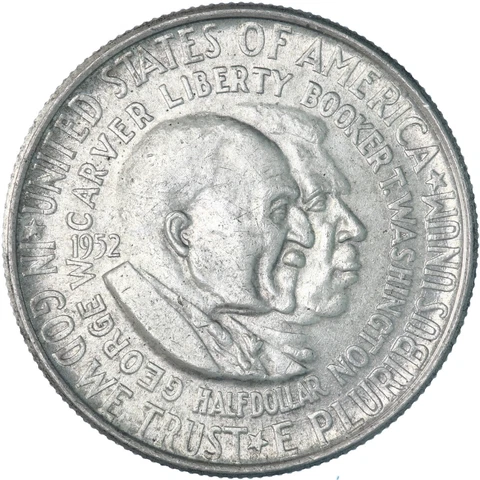 1952 (P) Washington-Carver Classic Commem Half Dollar AU See Pics A406 Cover