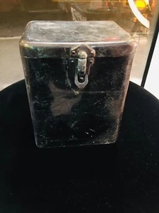 Old Box IN Metal Old Metal Box - Picture 1 of 7