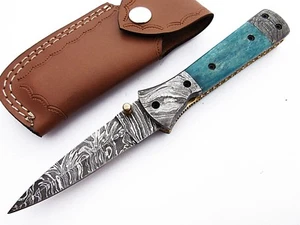 CUSTOM HAND MADE DAMASTSTAHL KLAPPMESSER 29. - Bild 1 von 9