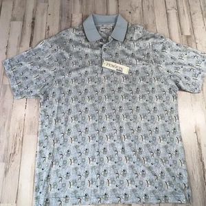 Original Penguin Golf Poloshirt Herren Mittelblau Kurzarm Neu - Bild 1 von 13