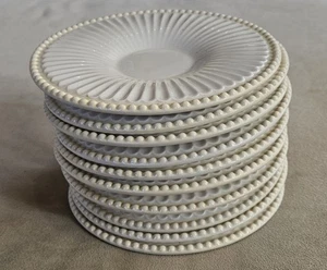 Platillos despensa Lenox Butler’s 7” crema en relieve y estriados usados en excelente estado (juego de diez) - Imagen 1 de 8