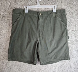 NWT Vintage Carhartt Mens Shorts Size 40 Green Duck Canvas Y2K Carpenter B83 MOS - Picture 1 of 13