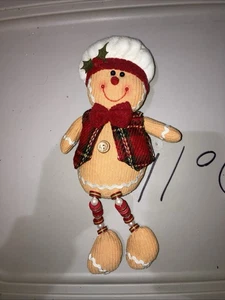 Entzückender Lebkuchenmann 14" Karo Regal Sitter Weihnachten Wohndeko  - Bild 1 von 13