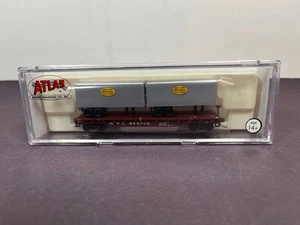 Atlas N Scale Train 37611 Flat Car with Trailers NEW YORK CENTRAL NYC 499706 - Picture 1 of 6