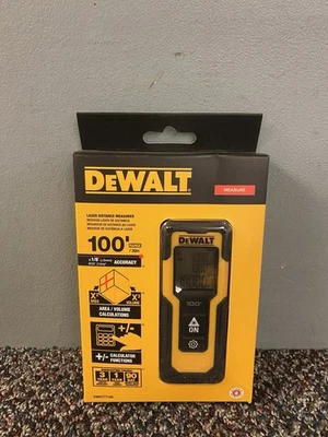 NUEVO medidor de distancia láser de alcance DeWalt DWHT77100 100' NUEVO = ENVÍO GRATUITO Foto 1 de 3