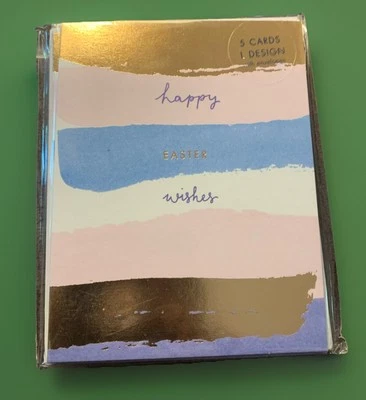 “Happy Easter Wishes" Pier 1 Holiday Cards Blank Inside Set Of 5 - Image 1 of 4