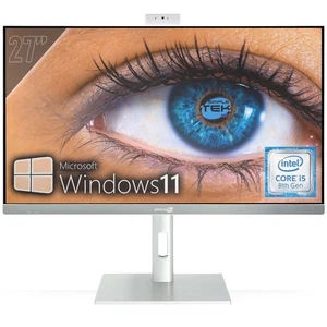All IN One 27 " 4K i5 8° Gen RAM 8GB SSD 240GB Windows 11 Pro PC Gaming Vesa - Picture 1 of 10