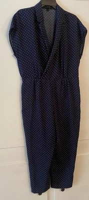 J. Mono Crew Azul Marino y Blanco Lunares Manga Corta Imitación Envoltura Carrera Talla 12P Foto 1 de 4