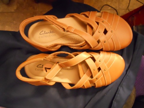 Mocassino slip on donna Clarks Collection Tan Ashland Spin Q US 7M senza scatola