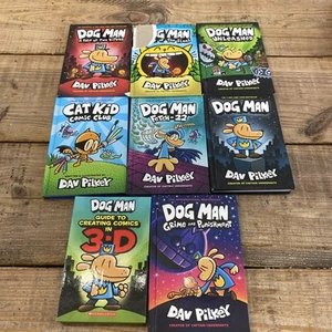Lot of 7 Dog Man Books by Dav Pilkey Hardcover Set Books - Picture 1 of 19