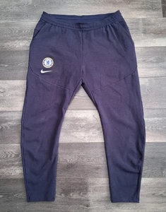 Nike Chelsea F.C. Tech Pack Fleece Tapered Joggers Navy Blue Mens Size XL - Picture 1 of 9