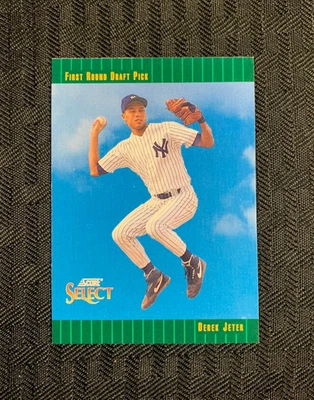 DEREK JETER 1992 SCORE SELECT #360 FIRST ROUND DRAFT PICK ROOKIE YANKEES - Image 1 of 2