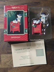 Brandneu Vintage Enesco Special Bär-Livery Christbaumschmuck Nordpol - Bild 1 von 3