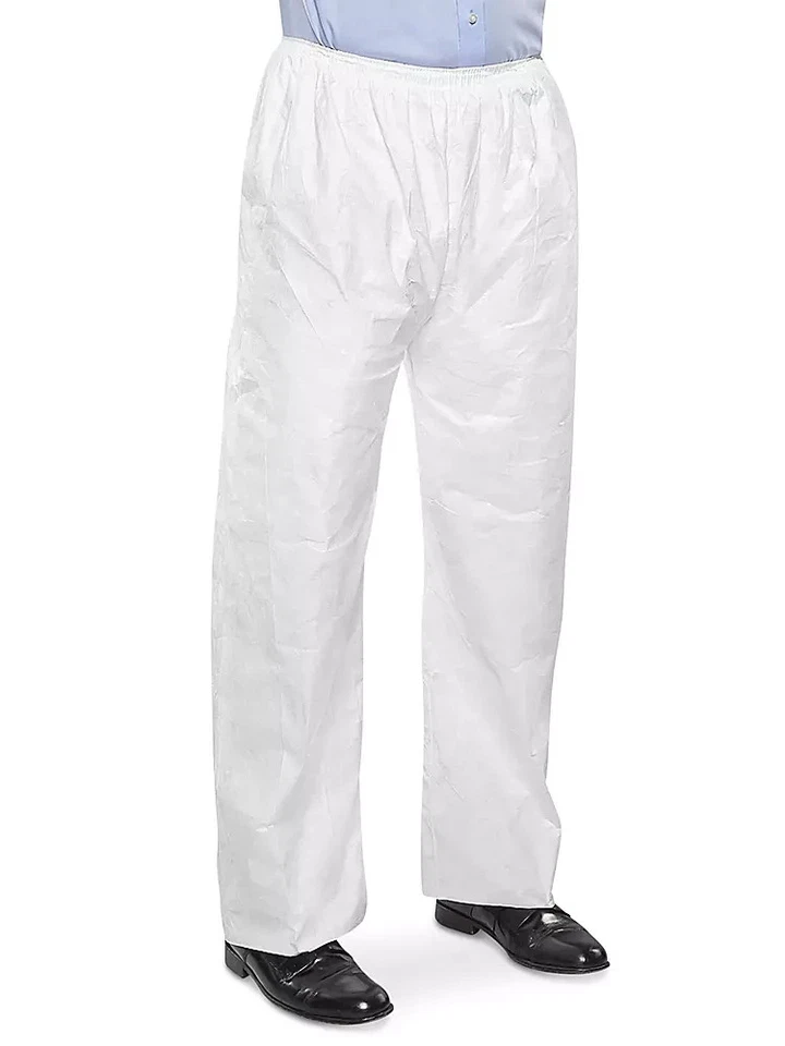 50- TYVEK Disposable Protective Hazmat Cleaning Spray Painting PANTS ONLY, LARGE - Image 1 of 1