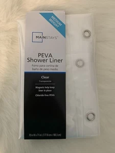 mainstays peva clear shower liner 70”x71” - Picture 1 of 2