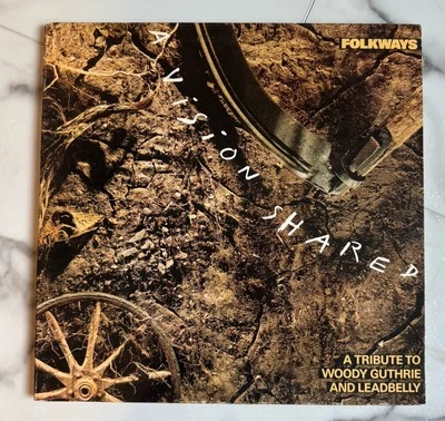 Folkways A Vision Shared Gold Stamp Promo Vinyl Tribute to Guthrie & Leadbelly - Image 1 of 4