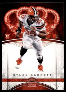 Panini Crown Royale Myles Garrett RC 2017 Cleveland Browns #81 - Imagen 1 de 2