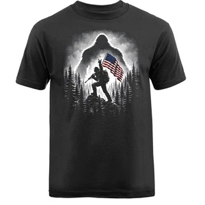 Camiseta patriótica militar veterano con bandera de Estados Unidos Sasquatch Bigfoot - Imagen 1 de 3