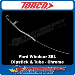 Ford Windsor 351W Chrome Steel Engine Oil Dipstick - Picture 1 of 2