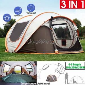 4-6 Person Instant Pop Up Tent Waterproof Camping Tent Outdoor Hiking Tents