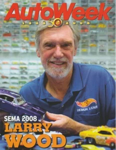 Larry Wood Hot Wheels 2008 Autoweek SEMA Show tarjeta promocional - Imagen 1 de 1